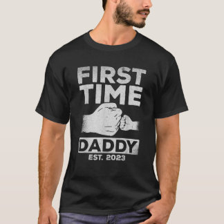 T-shirt Première Fois Papa Est 2023 Papa À Être Paternité