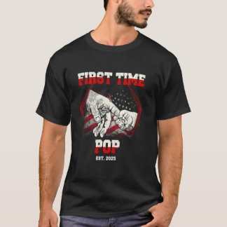 T-shirt Première fois pop env. 2025 drôle drapeau américai