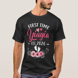 T-shirt Première fois Yiayia promue à Yiayia Ét 2026 Moth