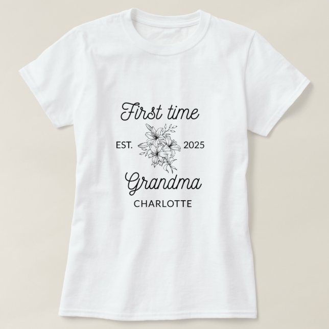 T-shirt première grand-mère grand-mère Fête des mères Cade (Design devant)