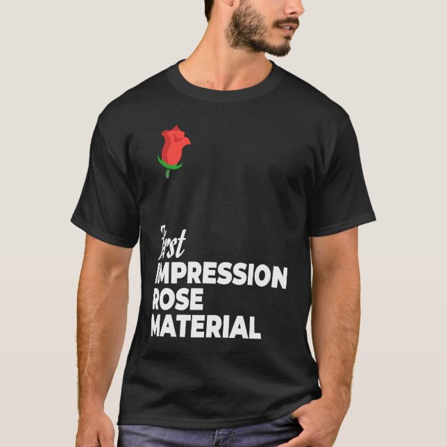 T-shirt Première Impression Rose Matériel Bachelorette & B (Devant)