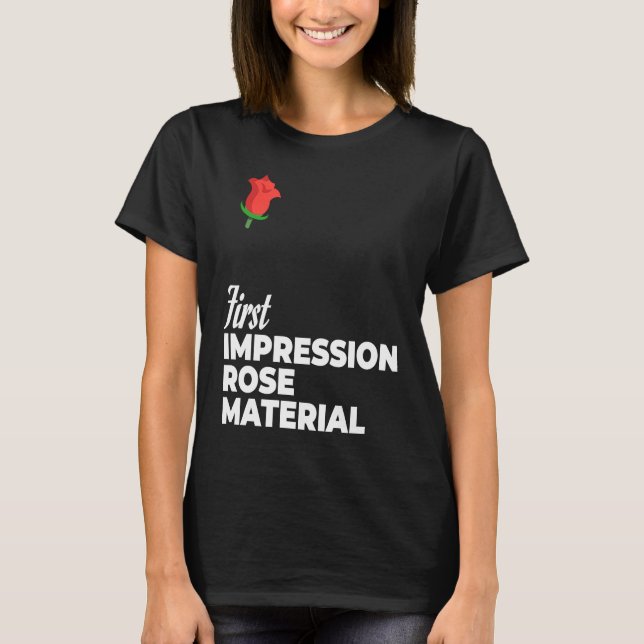 T-shirt Première Impression Rose Matériel Bachelorette & B (Devant)