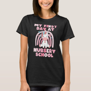 T-shirt Première Journée À L'École De Nourriture Fille Fut