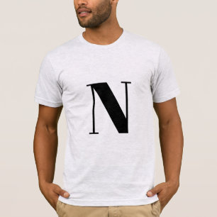 T-shirt Première lettre Monogram Modern Stylish Trendy
