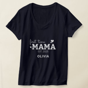 T-shirt première maman attend maman mère jour cadeau