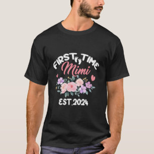T-shirt Première Mimi 2024 Fleur mignonne Bientôt Nouveau