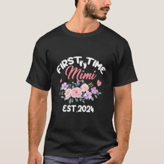 T-shirt Première Mimi 2024 Fleur mignonne Bientôt Nouveau