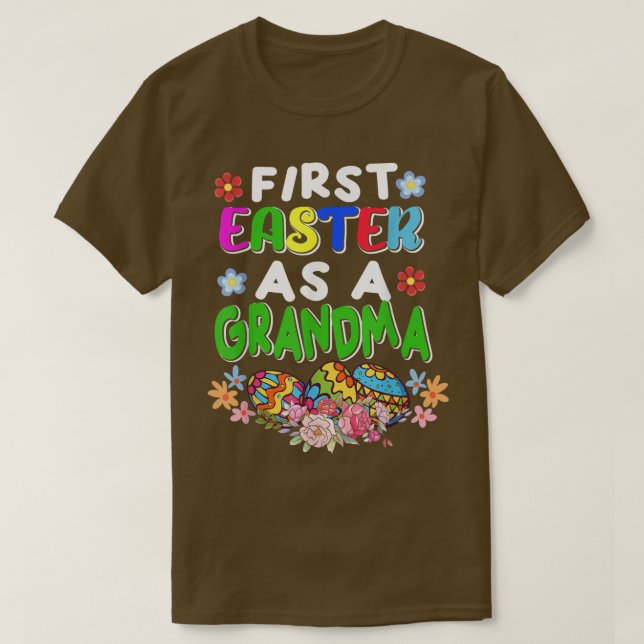 T-shirt Première Pâques Comme Grand-Mère Mignonne Grossess (Design devant)