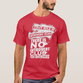 T-shirt Première règle du club introverti Il n'y a pas d'i