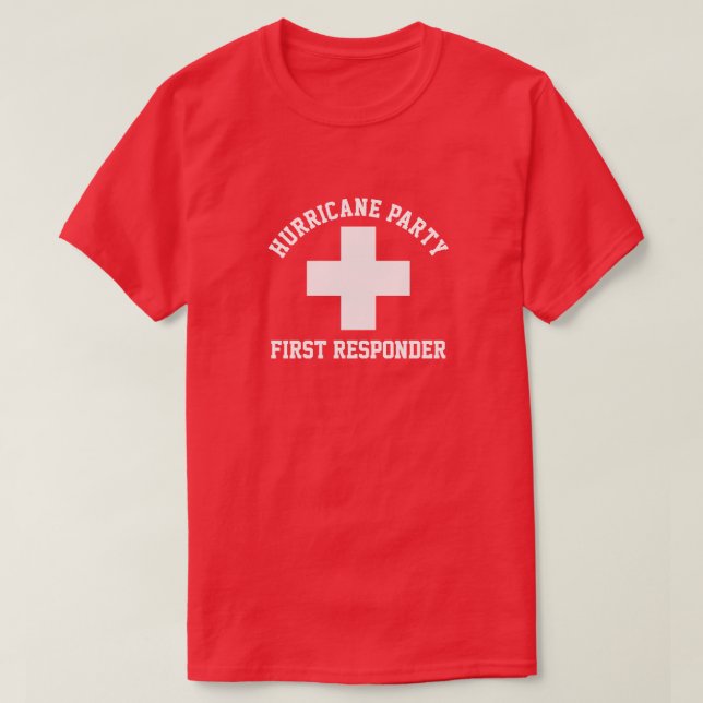 T-shirt Première réponse du parti Hurricane (Design devant)