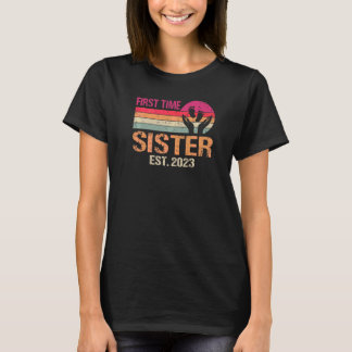 T-shirt Première Soeur 2023 Fête des pères Vintage