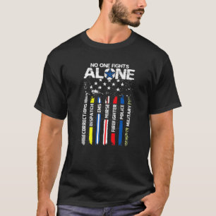 T-shirt Premières réponses Police de ligne mince américain