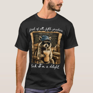 T-shirt Premiers élèves de cinquième année pensent avec pl