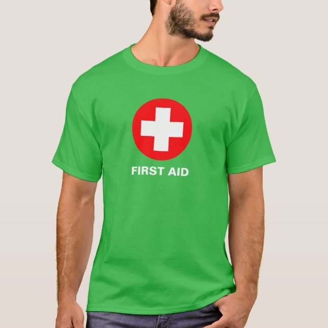 T-shirt Premiers soins - Médicaments - Ambulance, Aide (Devant)
