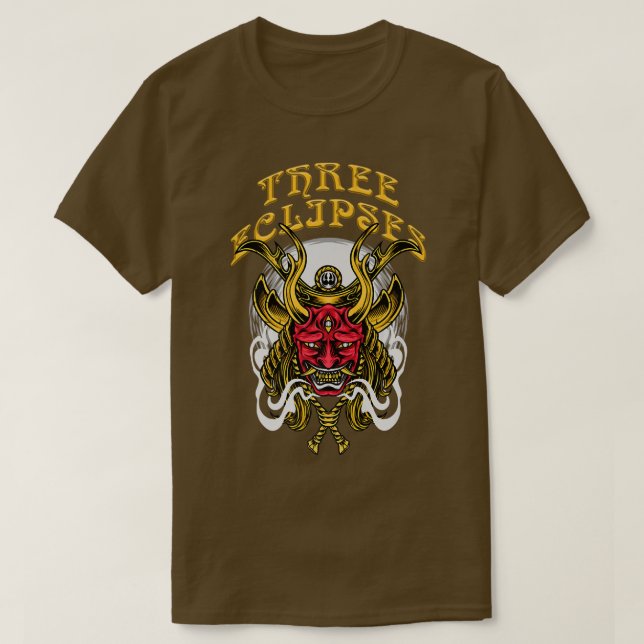 T-Shirt Premium Cyborg Samouraï Japonais Masque On (Design devant)