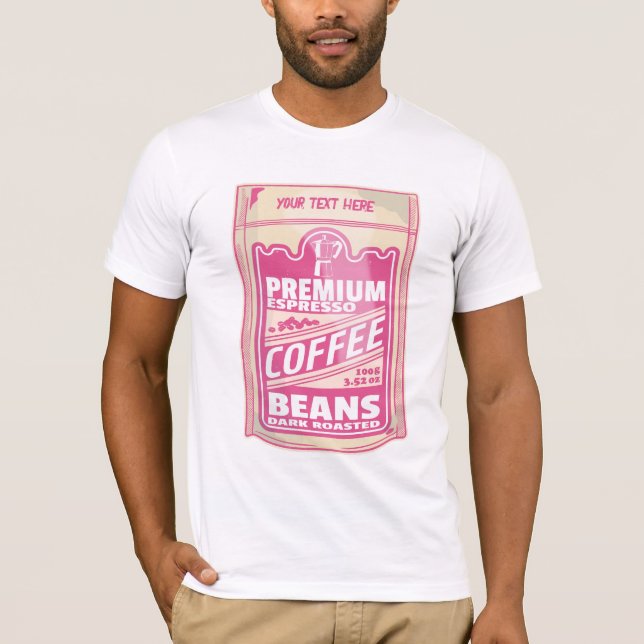 T-shirt Premium espresso café haricots rose nourriture pop (Devant)