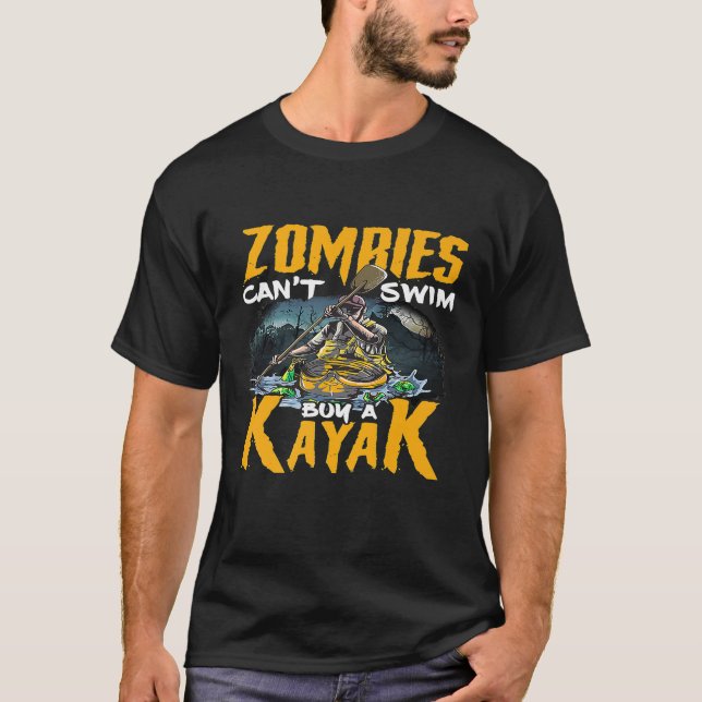 T-shirt premium Les zombies ne savent pas nager Ac (Devant)