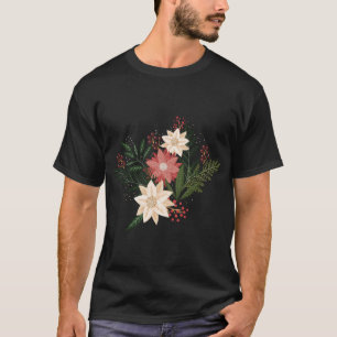 T-shirt premium moderne botanique Noël vacances