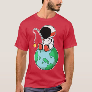 T-shirt Premium pour la pêche des astronautes sur