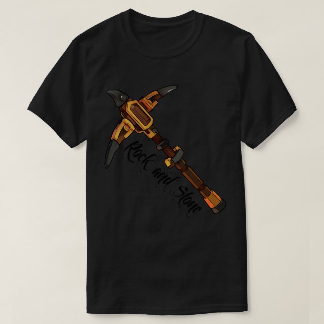 T-shirt Premium Rock and Stone Pickaxe (DRG) (Design devant)