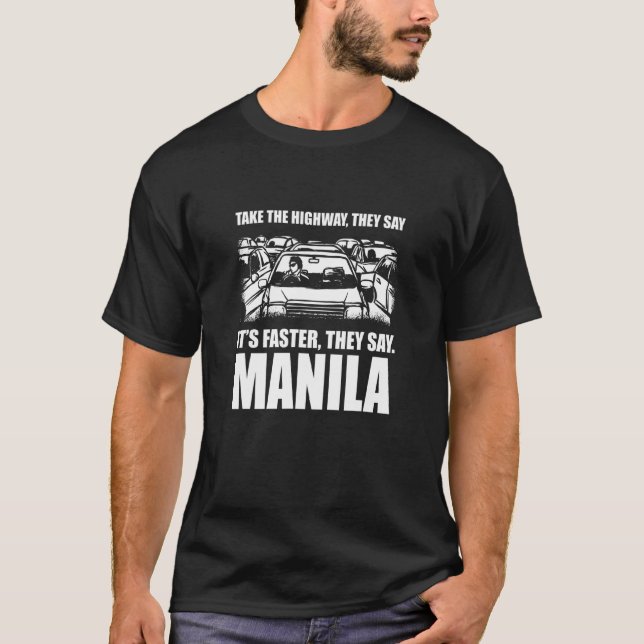 T-shirt Prendre La Route Manille Circulation Philippines R (Devant)