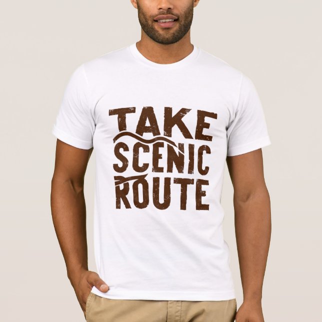 T-shirt Prendre la route Pittoresque (Devant)