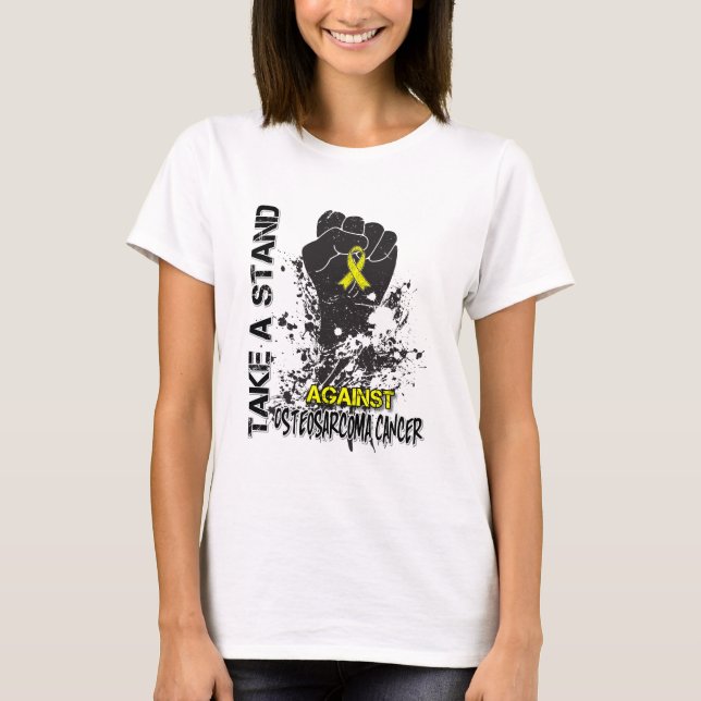 T-shirt Prendre position contre l'ostéosarcome (Devant)