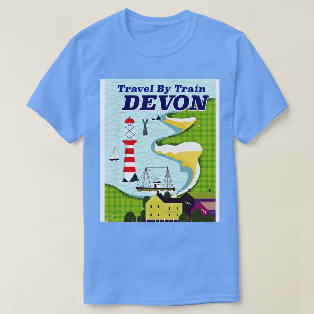 T-shirt Prendre un train pour Devon (Design devant)
