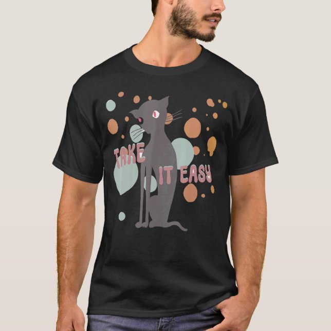 T-SHIRT PRENDS ÇA FACILEMENT CHAT (Devant)