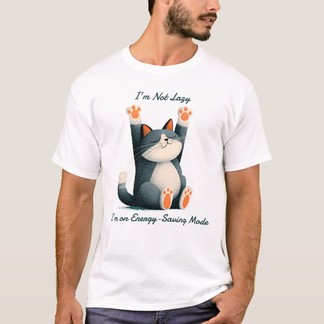 T-shirt Preneur de sieste professionnel Chat drôle endormi (Devant)