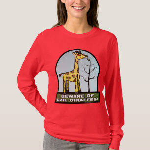 T-shirt Prenez garde de la chemise mauvaise 1 de girafes