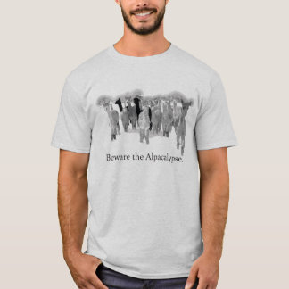 T-shirt Prenez garde de l'Alpacalypse - jeu de mots drôle