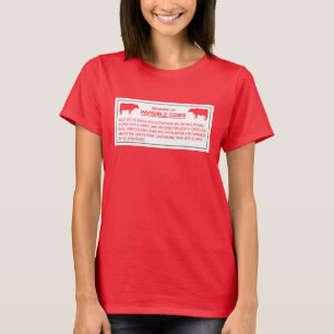T-shirt Prenez garde des vaches invisibles, signe, Hawaï,