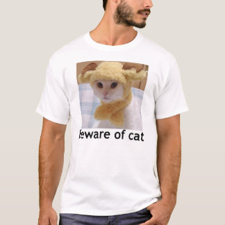 T-shirt Prenez garde du chat