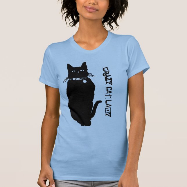 T-shirt Prenez garde du chat noir (Devant)