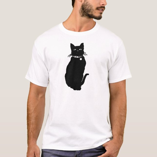 T-shirt Prenez garde du chat noir (Devant)