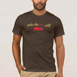 T-shirt Prenez la chemise rouge de pilule