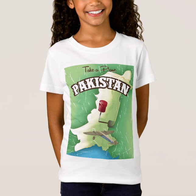 T-Shirt Prenez l'avion Pakistan affiche de voyage (Devant)