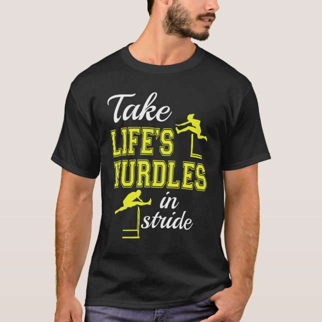 T-shirt Prenez les obstacles de la vie dans le coureur d'o (Devant)
