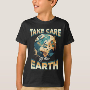 T-shirt Prenez soin de notre protection Terre De l'environ