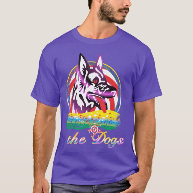 T-shirt Prenez soin du garçon chien (Devant)