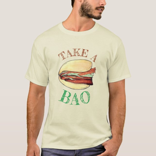 T-shirt PRENEZ UN BAO Pork Belly Bun Chinese Taiwanese Foo (Devant)