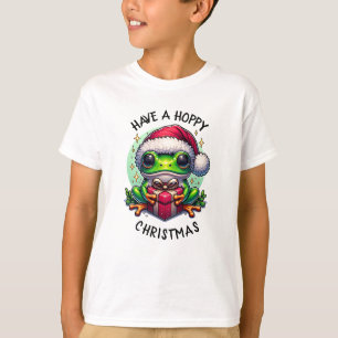 T-shirt Prenez un Noël Hoppy Pun de grenouille