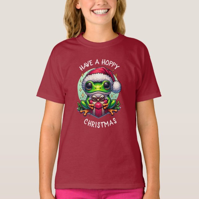 T-shirt Prenez un Noël Hoppy | Pun de grenouille (Devant)