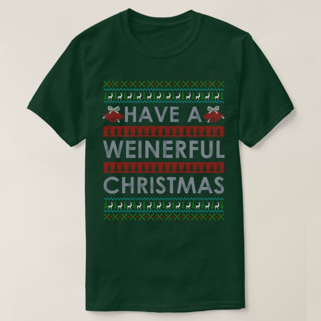 T-shirt Prenez un Noël Weinerful (Design devant)