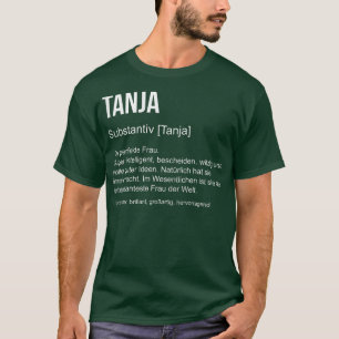 T-shirt Prénom Définition Drôle Nom Cadeau Tanja