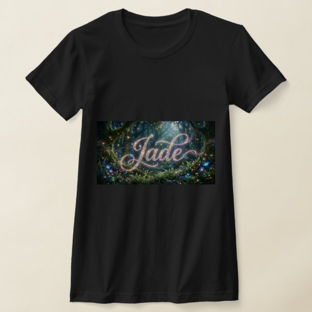 T-shirt prénom Jade cosmic flowers (Poser)