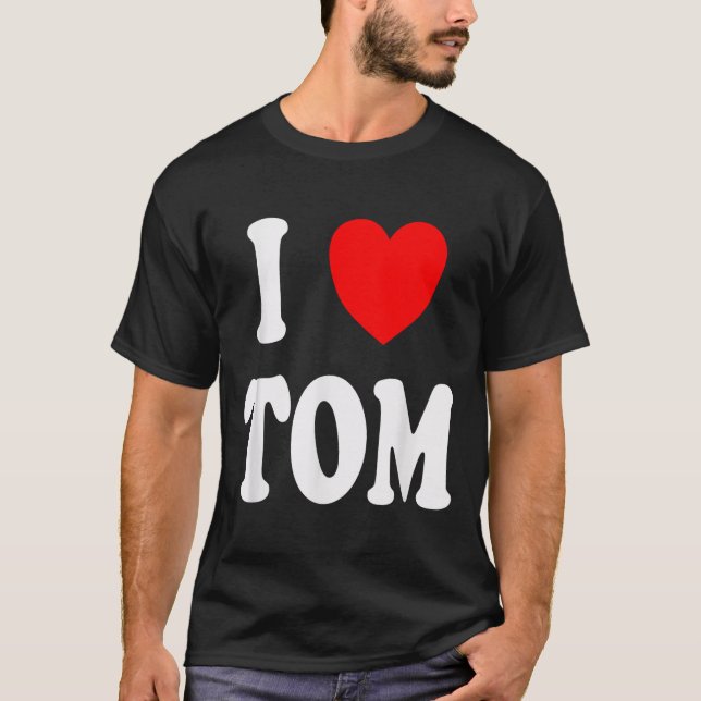 T-shirt Prénom Tom J'Aime Tom (Devant)