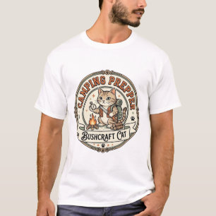 T-shirt Préparateur de camping Bushcraft Chat Préparateur 