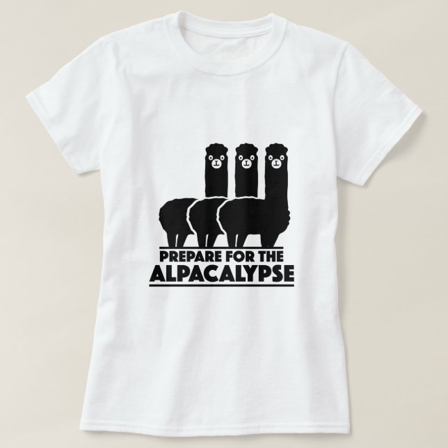 T-shirt Préparation pour l'alpacalypse (Design devant)